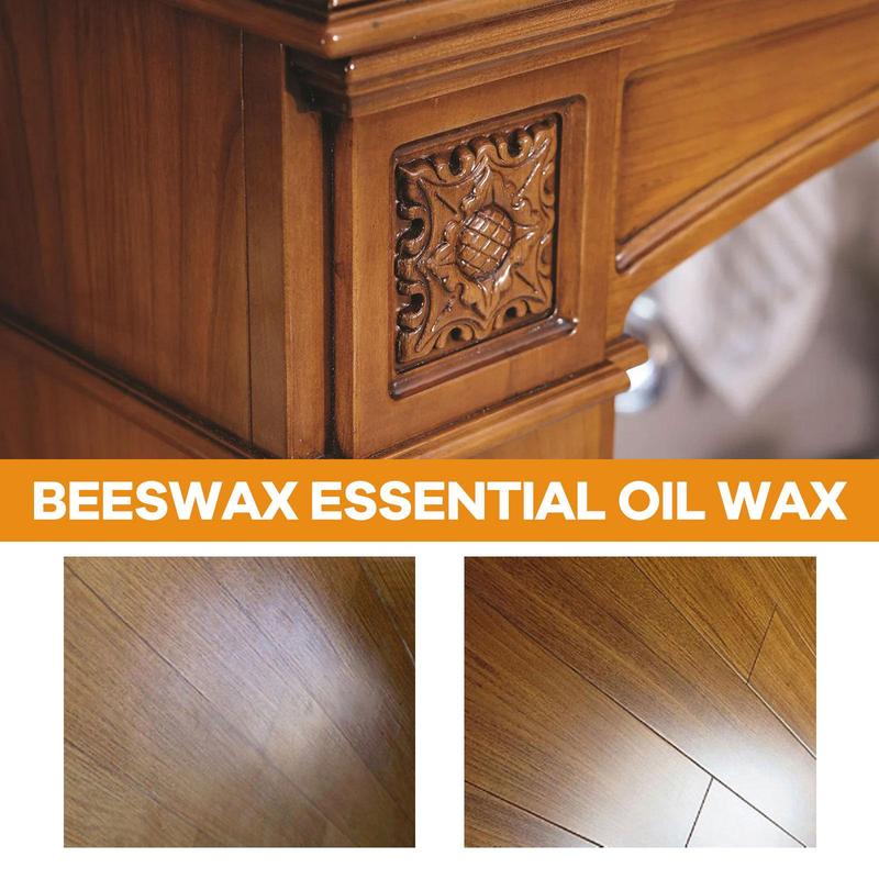 Product Introduction of Beeswax Wood Furniture Polish Wax with Sponge, 1/2 Counts Home Furniture & Floor Polishing Wax, Household Cleaning Supplies for Home Kitchen Bathroom 3