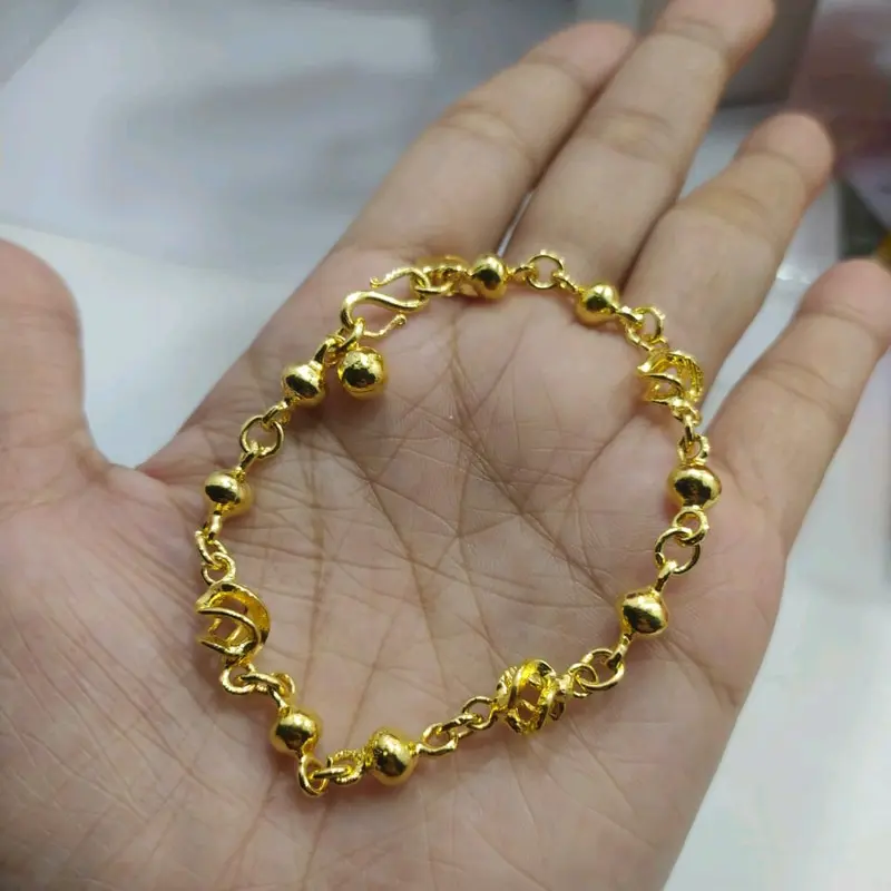 Perhiasan Gelang Bola Bola Belimbing Emas Sepuh 24k Lapis Kristal - PREMIUM LAPIS KRISTAL - 5