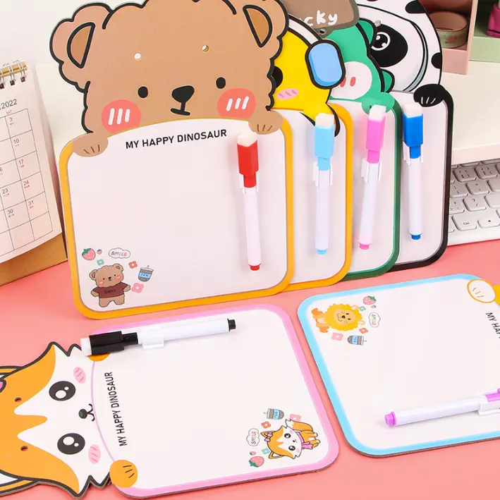 Papan Tulis Belajar Edukasi Anak Karakter Whiteboard Mini Toys Free Spidol Bisa Dihapus HM033 - XOBOX 2