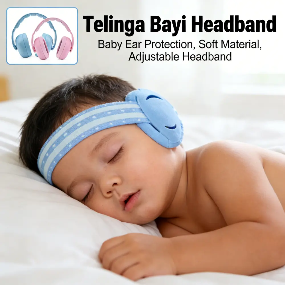 Topi Earmuff Bayi 2-in-1: Headphone Perisai Telinga & Pelindung Tidur, Dampak Bising Maksimal 25dB, Perlindungan Pendengaran Aman, Busa Memori Lembut, Dapat Disesuaikan, Anti Slip, Lebih Ringan & Nyaman untuk Anak Usia 0-4 Tahun - Berbagai Warna Menarik