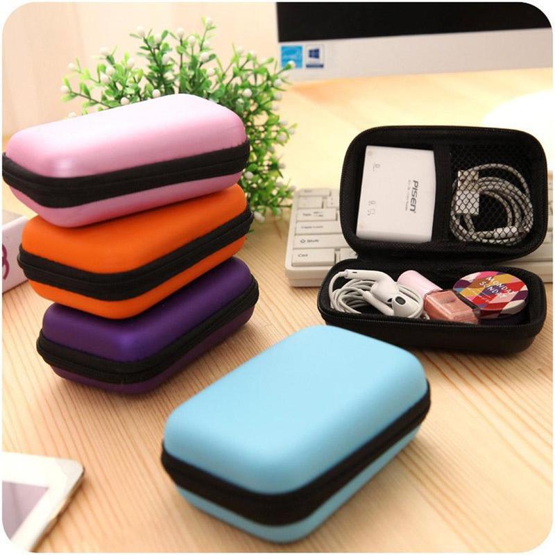 Data Cable Storage Bag, 1 Count Portable Zipped Travel Electronics Organizer, Multifunctional Storage Pouch for Home Office, Data Cable Organizer Supplies 2
