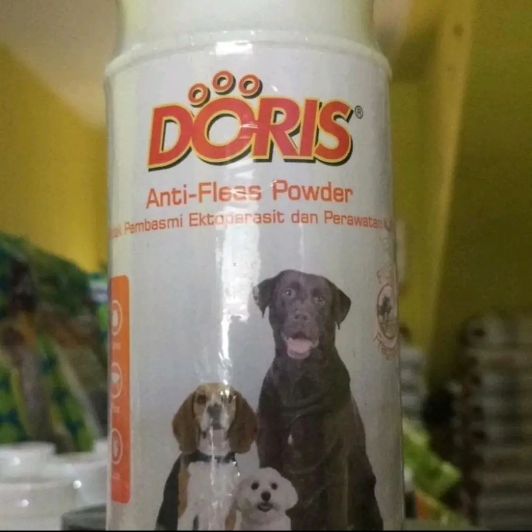 bedak kutu n medicated doris for dog n cat 100 ml