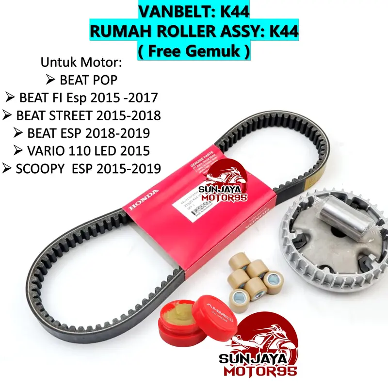 Vanbelt SET Rumah Roller Beat Fi eSP - Vario 110 Led - Scoopy eSP - Beat POP - Beat Street ( khusus stater halus K44 ) Motor Motorcycle 5