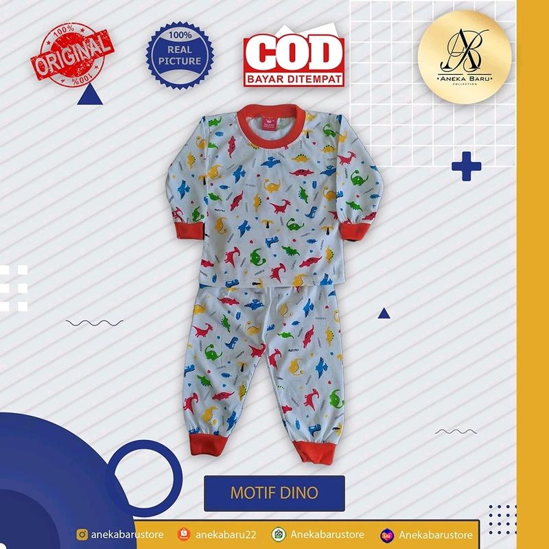 100RB-an 6PCS PAKET STELAN PIYAMA/OBLONG BAYI LENGAN PANJANG 1-2thn 3