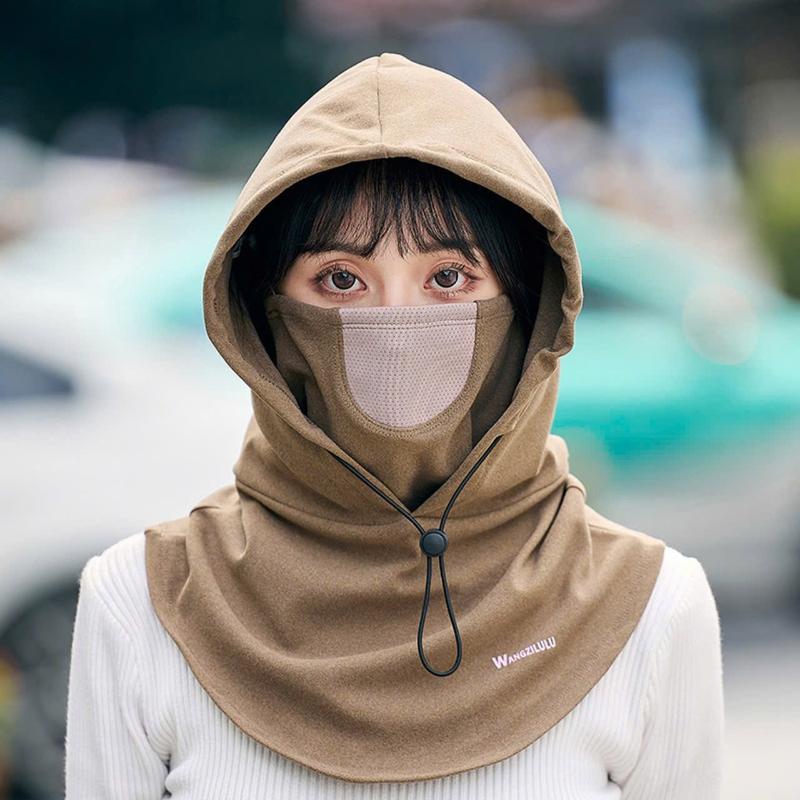 Mũ chùm Đầu kèm mặt nạ Đa năng giữ ấm mùa Đông bảo vệ cổ che nắng chống bụi cho cả nam và nữ khi Đi xe máy xe Đạp Phụ Kiện