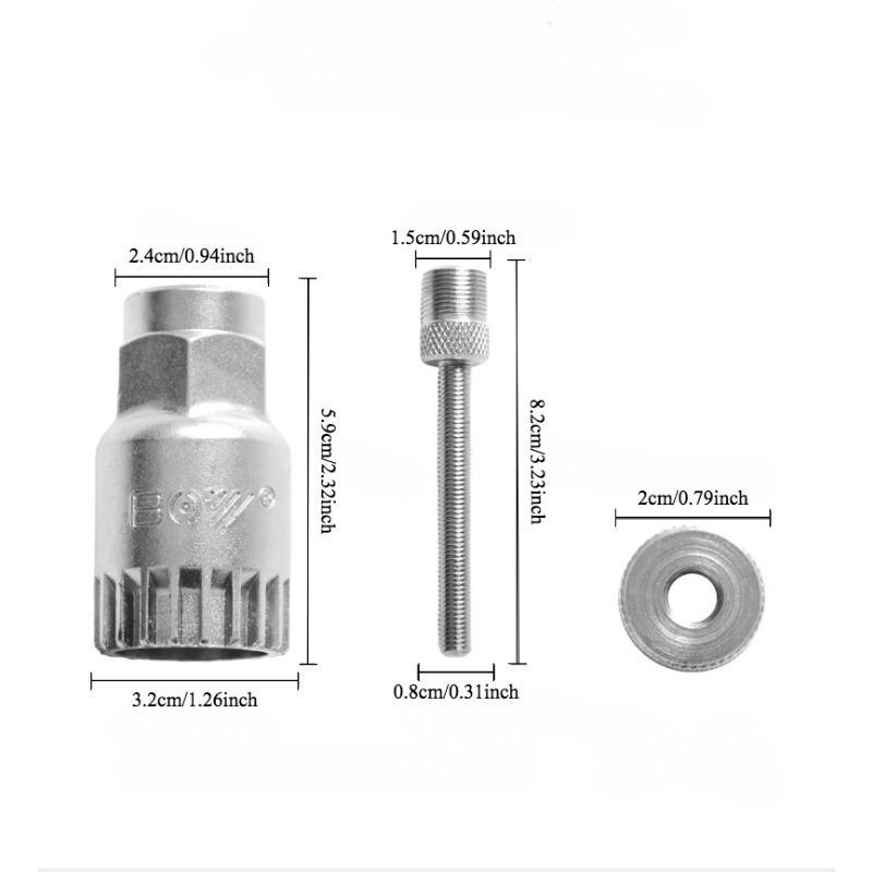 Product Introduction of Bike Freewheel Cassette Remover & Crank Puller & Bottom Bracket Tool, 3 in 1 Bicycle Removal Tools Set for Road Mountain Bike Freewheel, Crank, Bottom Bracket 2