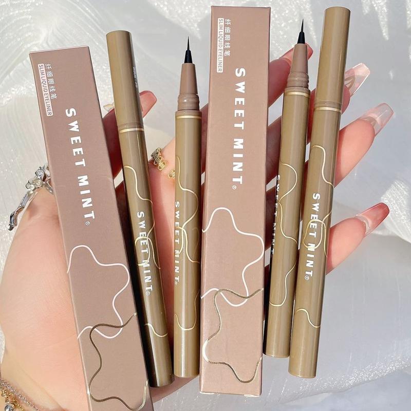 Bút Kẻ Mắt Không Trôi Sweet Mint, Bút Kẻ Eyeliner 2 Màu Nâu - Đen Không Lem, Không Trôi Đầu Mảnh Dễ Trang Điểm