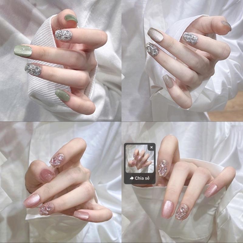   Mã 171,172,173  mắt mèo đá ngắn   nail tay cao cấp moon nail 
