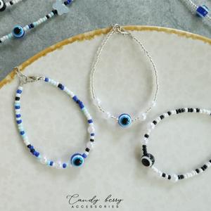 CandyBerry สร้อยข้อมือ Evil eye ดวงตาปีศาจ หรือ Nasar amulet  เครื่องรางนำโชค No.CB-035