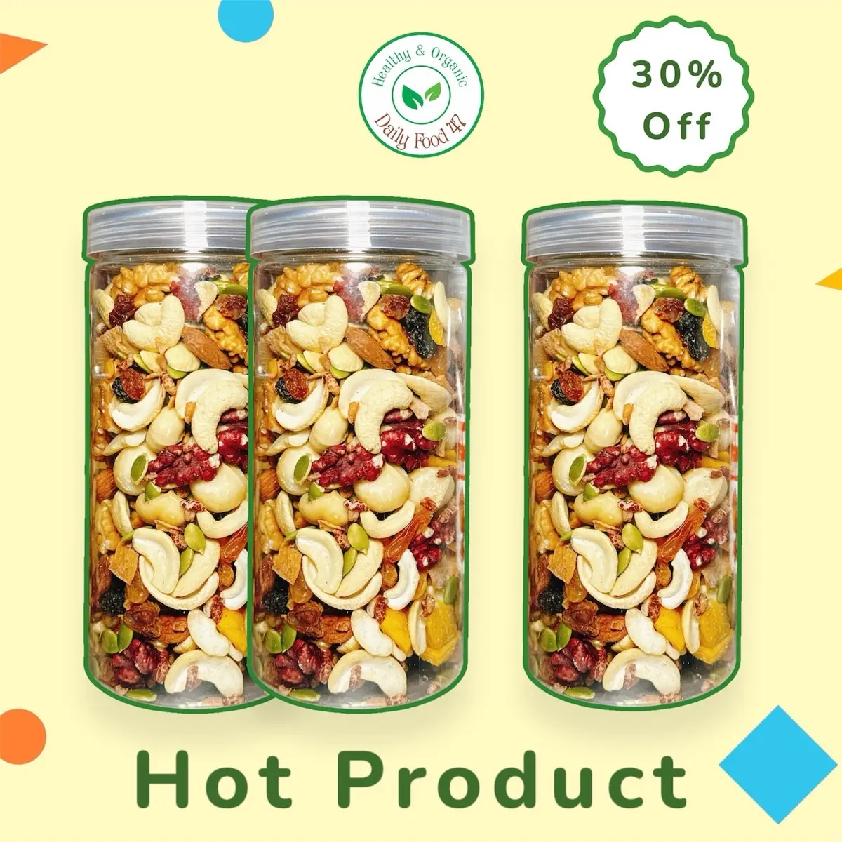 Combo 3 Hộp Granola Siêu Hạt 0% Yến Mạch Có Macca (1,5kg) Ăn Vặt  Food Hạt Ngũ Cốc