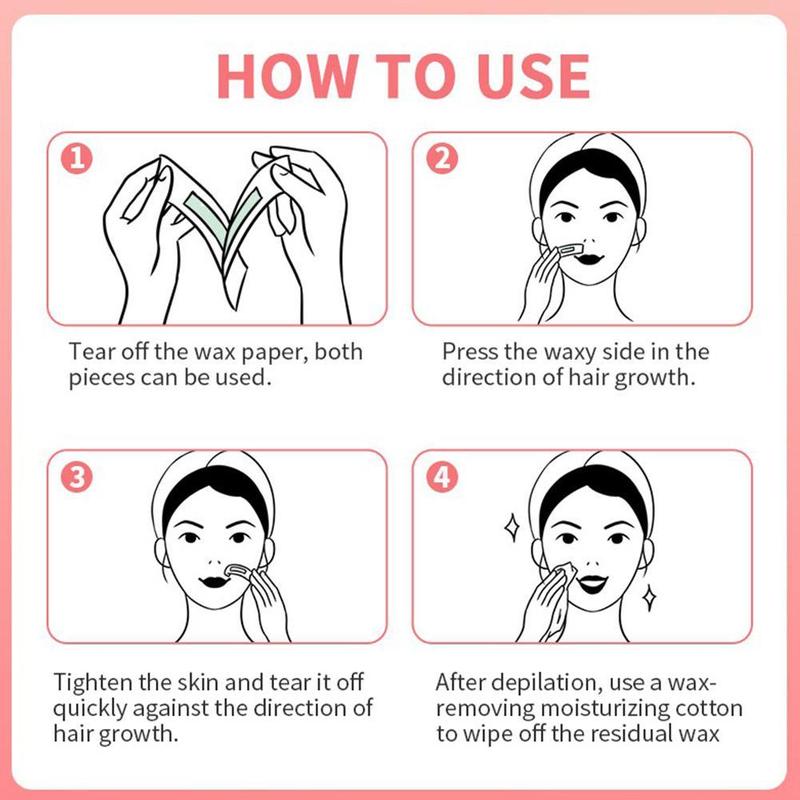 Product Introduction of Bộ tẩy lông bằng giấy sáp, cho toàn thân, tẩy lông môi, dưỡng ẩm, bao gồm bông giấy, F6V8 26