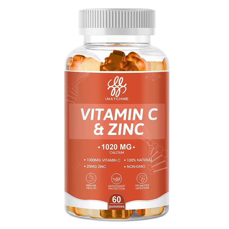 Product Introduction of Kẹo dẻo iMATCHME Vitamin C + Kẽm 1020mg hỗ trợ chức năng miễn dịch, giúp xương chắc khỏe, tăng cường sức khỏe làn da và làm chậm quá trình oxy hóa. Phù hợp cho cả trẻ em và người lớn. Sản phẩm bổ sung, không thay thế thuốc chữa bệnh 5