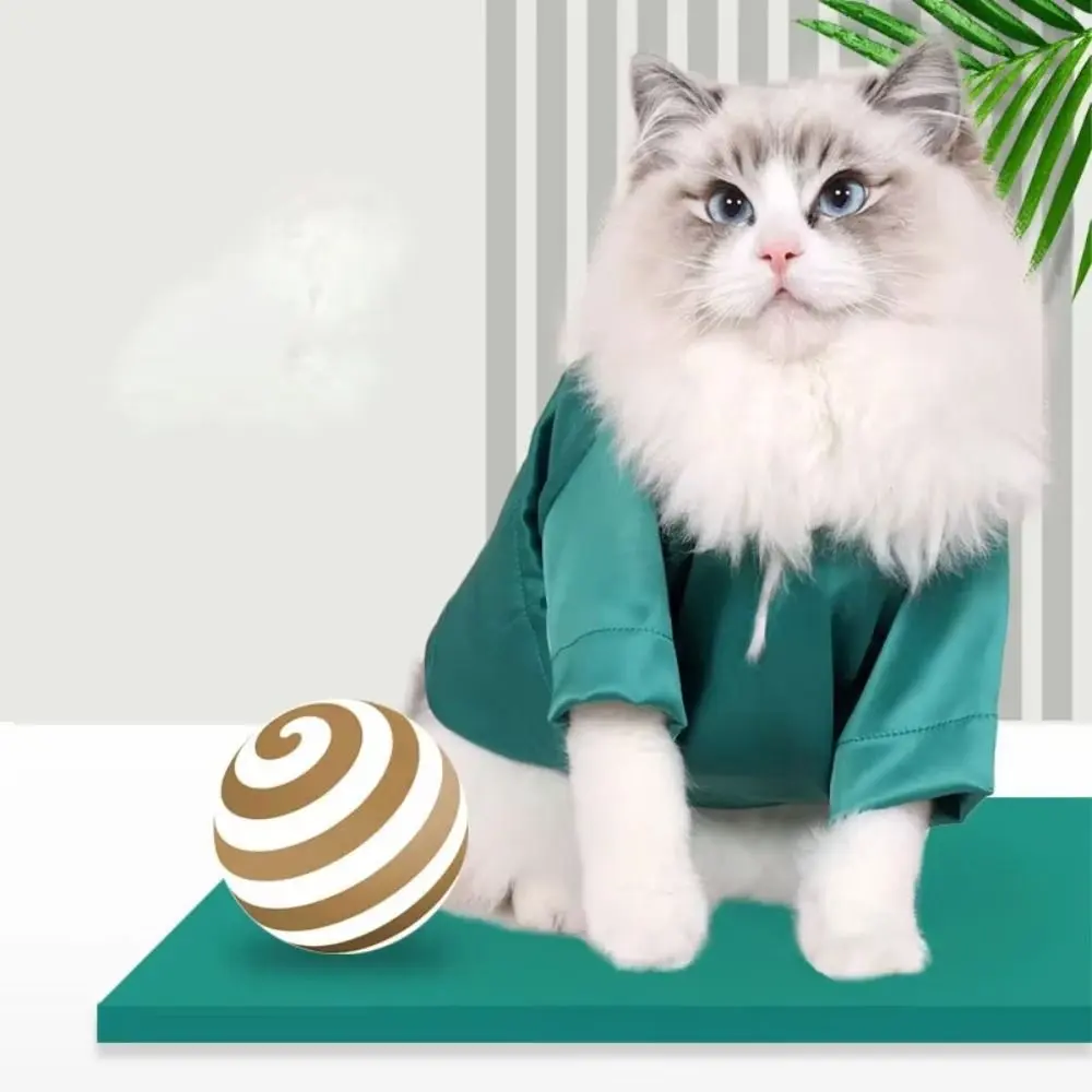 Cat Accessories Elastic Cat Fashionable Clothes Breathable Thin Cat Silk Shirt Non-stick Soft Kitten Chinese Clothes for Pets