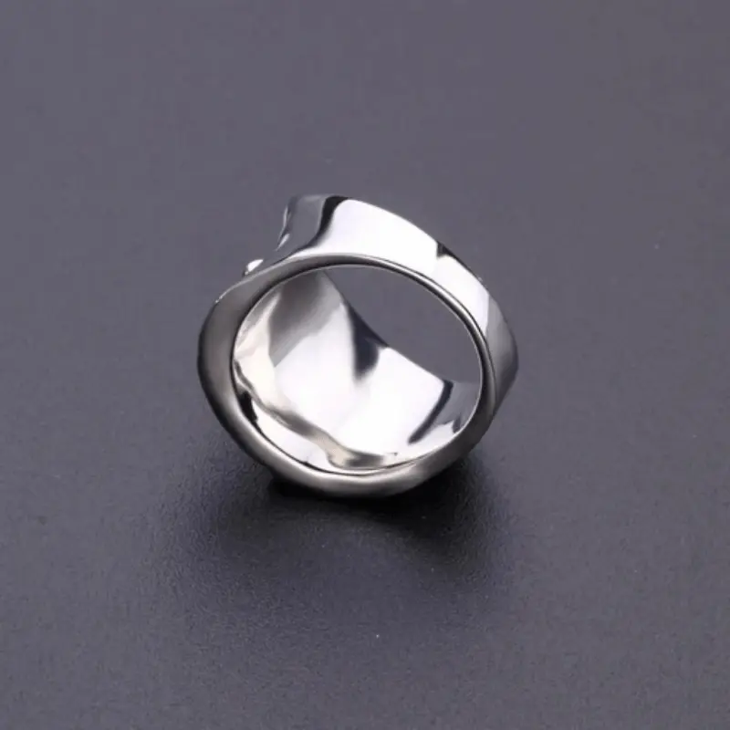 Elegant Temperament Band Ring With Flower Shape Pattern Oil Dripping Ring For Women 4