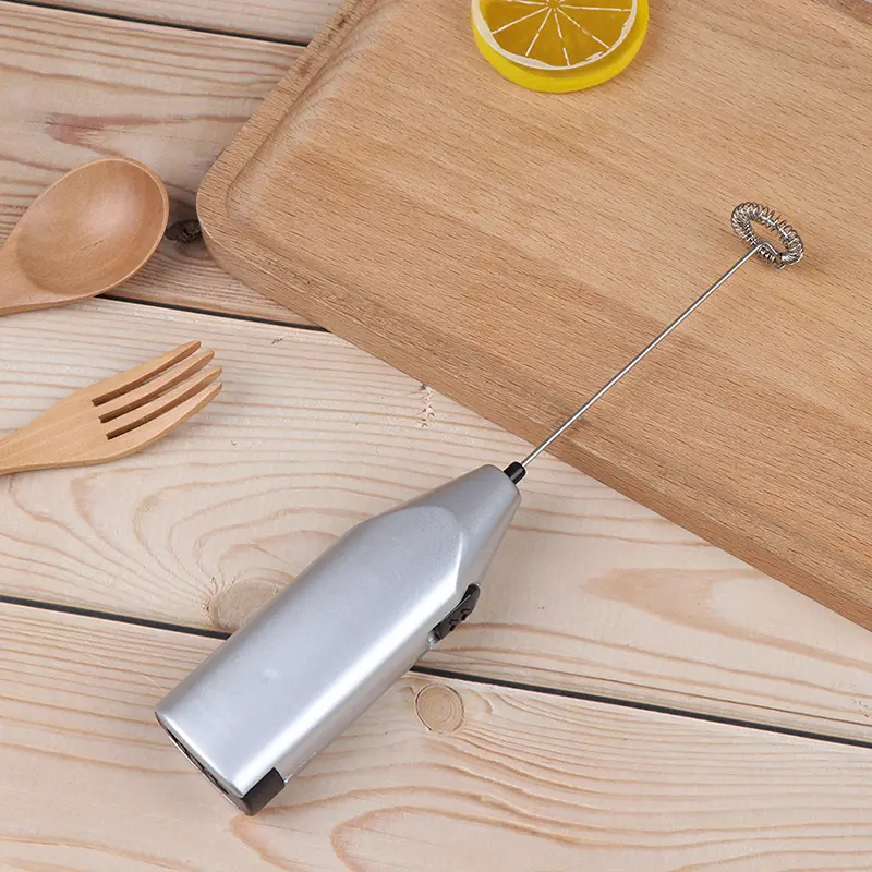 1PC Handhold Milk Frother Battery Operated Foam Maker Electric Egg Beater Whisk