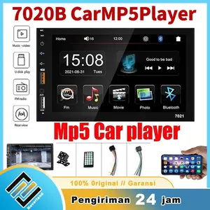 【Ready Stock,COD】7018B/7010B/7021 Universal Head Unit Android/iPhone Double Din 7 Inch Bluetooth Audio Car MP5 FM Dengan Bluetooth USB TF/SD Kamera Mirror Link MP5 Bluetooth Audio Car MP3 Kabel