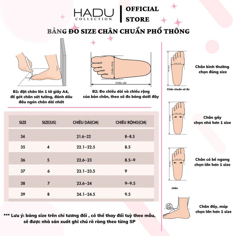 Product Introduction of [Form nhỏ tăng size] Giày Sandal Gót Vuông 7P Quai Ngang Dây Mảnh HADU M7119 Da Vân Cao Cấp, Bảo Hành 12T DéP Nữ Shoes 0