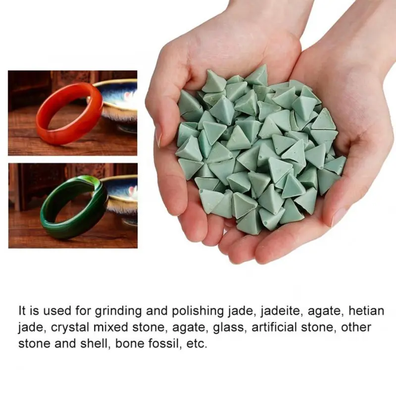 Metal Jewelry Polishing Abrasive Material Vibration Tool Machine Fast Cut Deburr Tumbling Finishing] for Rotating Tumblers Jadeite Hetian Jade Agate 3