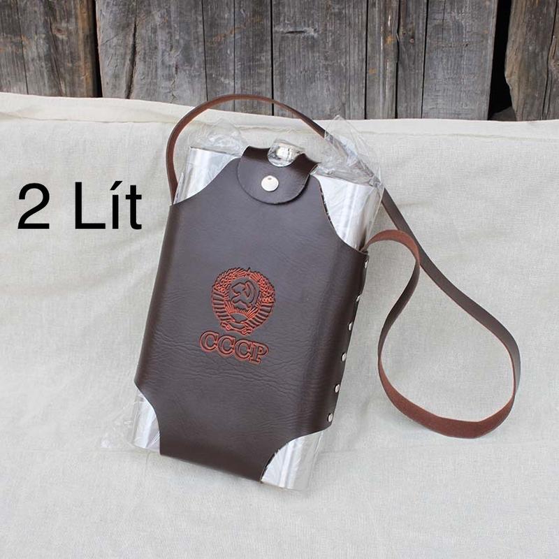 Bình tông Đựngn nước, Đựng riệu inox 304 dung tích 2Lít hàng dày 0,6mm tặng bao da như hình,có Ly và Phễu Rót