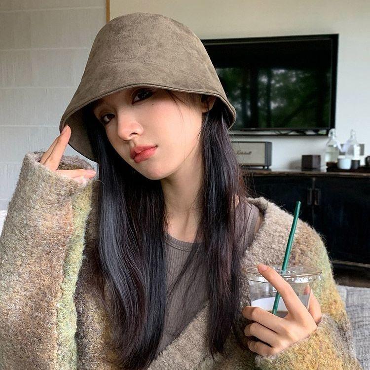 Mũ ngư dân mùa xuân và mùa thu cho nữ, Mũ tai bèo da lộn hình hươu thường ngày 0