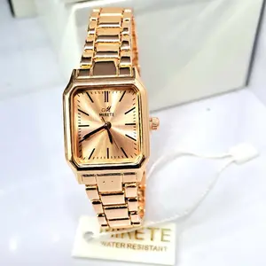Jam Tangan Wanita Mirete Segi Analog Rantai Best Seller Model Mewah Elegant Watches