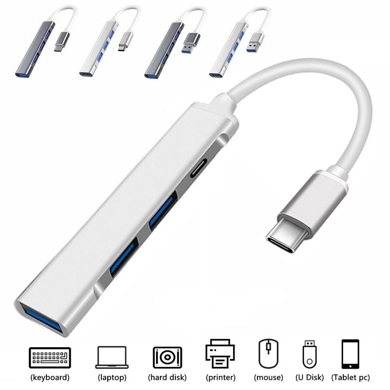 coonn Máy Tính Xách Tay PC 4 cổng OTG Bộ Chuyển Đổi Dock Trạm USB 3.0 Giãn Nở USB C HUB Type-C For Laptop, PC, Điện thoại, Máy tính bảng