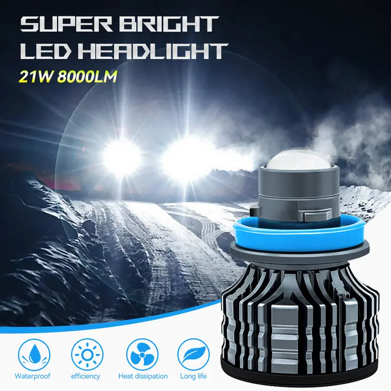 2PCS H7 LED Headlight Bulbs 200W 20000LM Hi/Lo Beam 6000K – Canbus Error Free