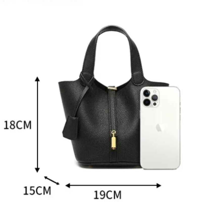 Product Introduction of Lychee Patterned Bucket Bag Women'S Handbag Picotin Bag 0