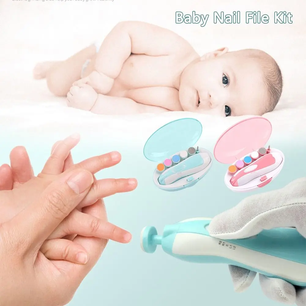 Portable Trimmer LED Light Toddler Toes Trim Nails Electric Nail Trimmer Polish Care Baby Nail File Kit