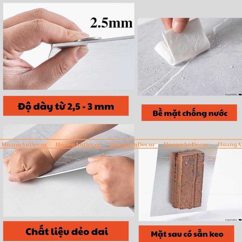 Product Introduction of bộ 20 tấm xốp dán tường giả đá, kích thước 60x30 cm, mặt sau có keo dán cho tường láng mịn 6