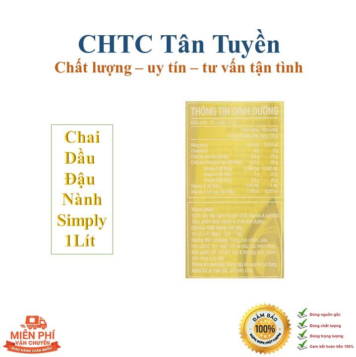 Dầu đậu nành Simply 1 lít, tinh chế hiện đại, giàu Omega-3, Omega-6 & Omega-9, tốt cho tim mạch 6