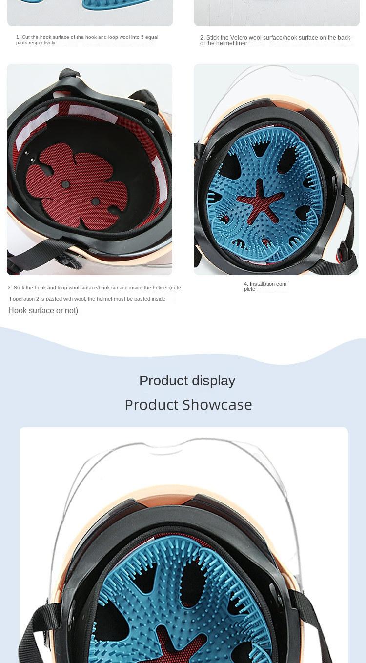 Product Introduction of Tấm Lót Silicon Bên Trong Mũ Bảo Hiểm, Linh Hoạt, Chống Biến Dạng, Tấm Lót Mũ Bảo Hiểm Xe Máy, Có Lỗ Thông Hơi Helmet 7