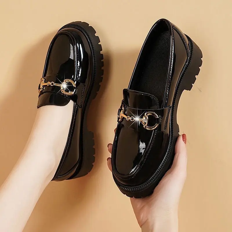 Giày Da Cho Nữ, Phong Cách Anh Quốc Hàng Mới Về, Giày Lười Lolita JK, Giày Lofter, Thích Hợp Cho Mùa Lò Xo Và Mùa Thu, Thiết Kế Hoang Dã