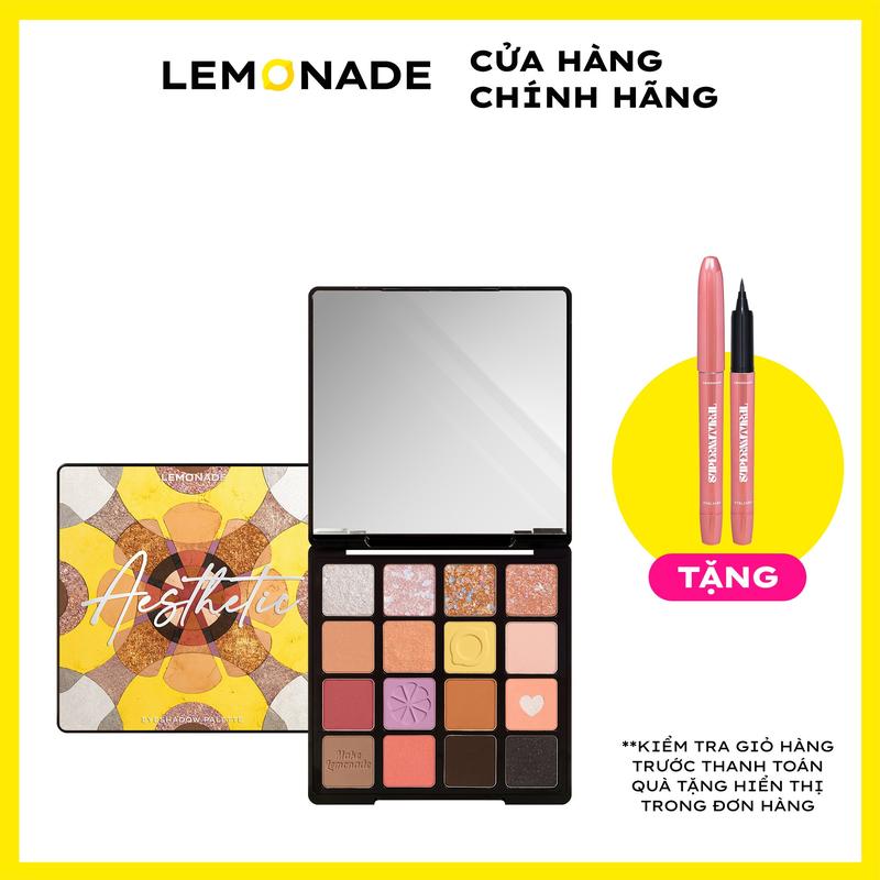 [MUA 1 TẶNG 1] MUA 01 Bảng Phấn Mắt Lemonade Aesthetic Eyeshadow Palette Version 2 20.8g TẶNG 01 Bút Kẻ Mắt SuperNatural Eyeliner