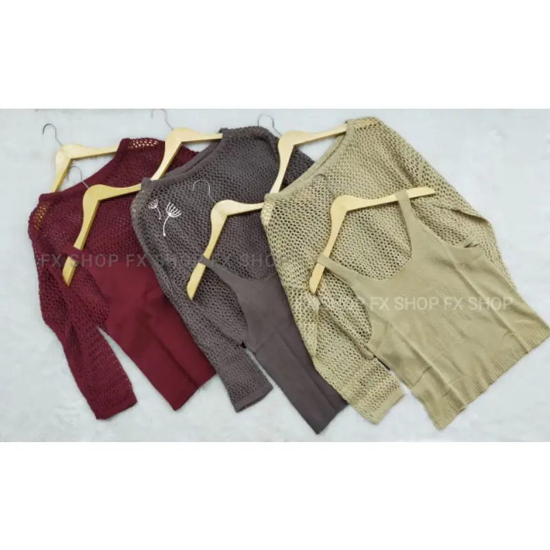 FX SHOP TOP VERMORRA RAJUT / ATASAN + INNER RAJUT / Fashion Wanita 3