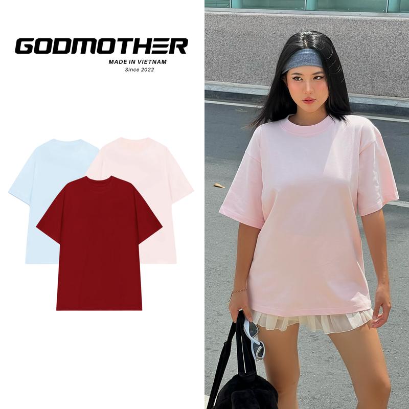 Áo Thun Trơn Cotton 250gsm Godmother Summer Version