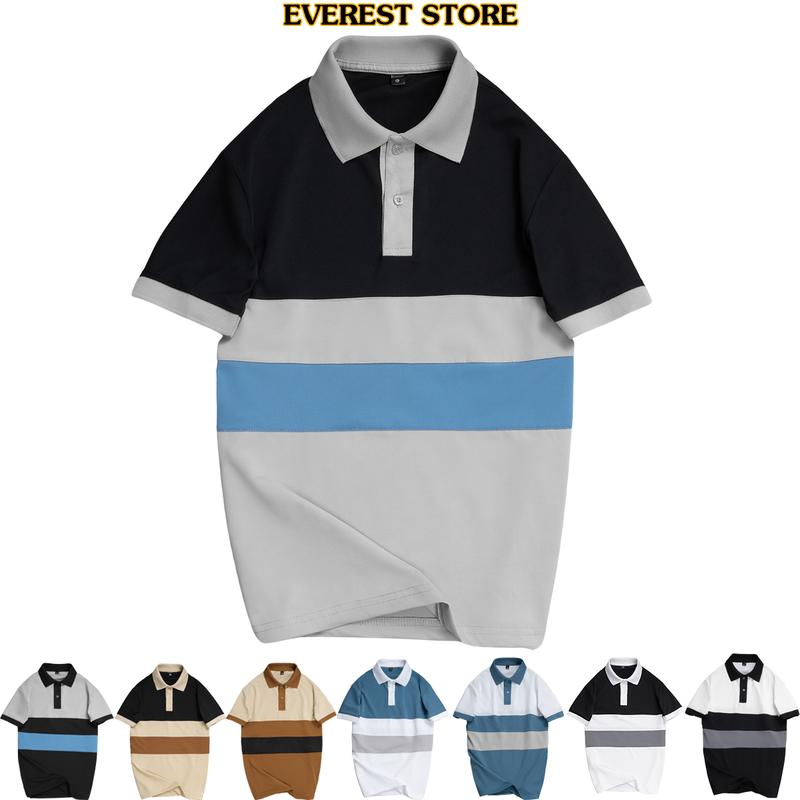 Áo thun polo nam phối sọc ngang chất vải cá sấu co giản 4 chiều Everest màu Menswear Shirt