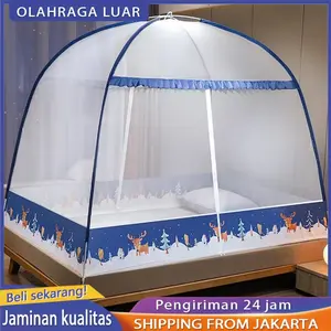 Kelambu Super Jumbo King Size - Tenda Anti Nyamuk untuk Tempat Tidur Besar, Bisa Lipat & Mudah Dipasang