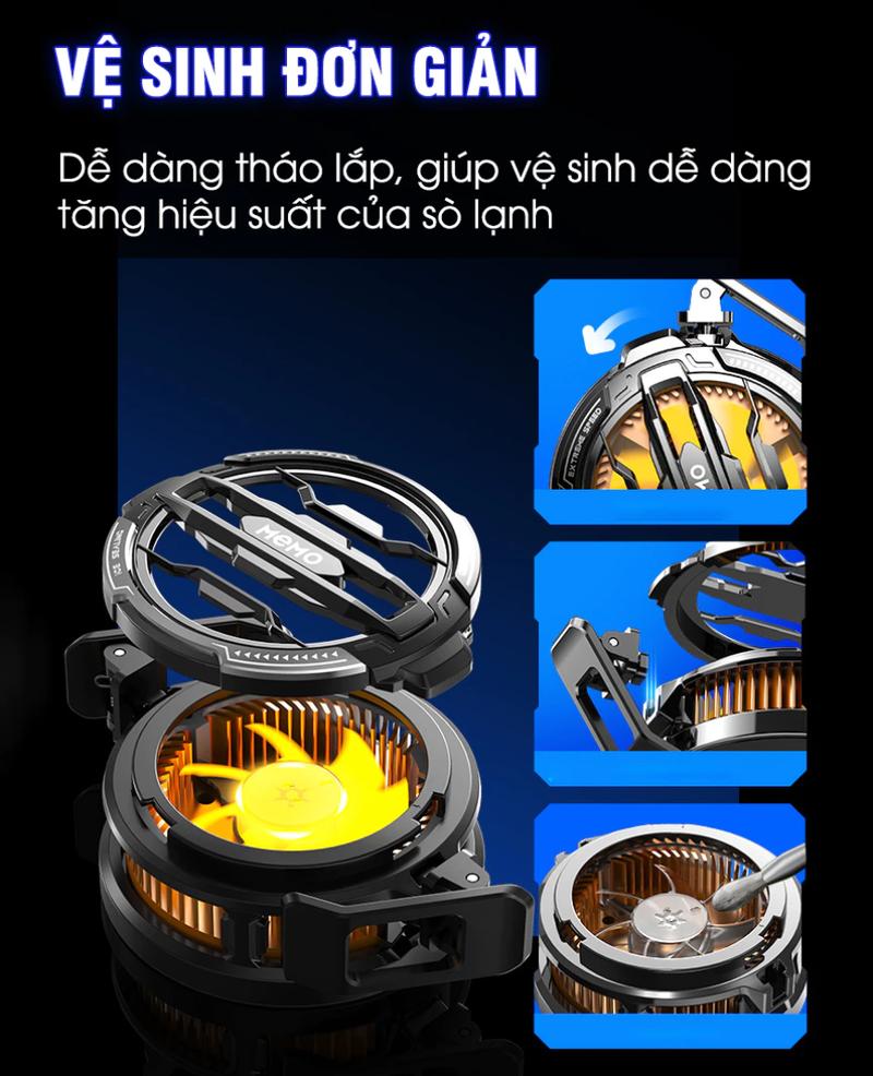 Product Introduction of Quạt tản nhiệt điện thoại sò lạnh CX07 thế hệ mới làm lạnh đóng băng hỗ trợ tăng fps gaming liên quân PUBG FF 6