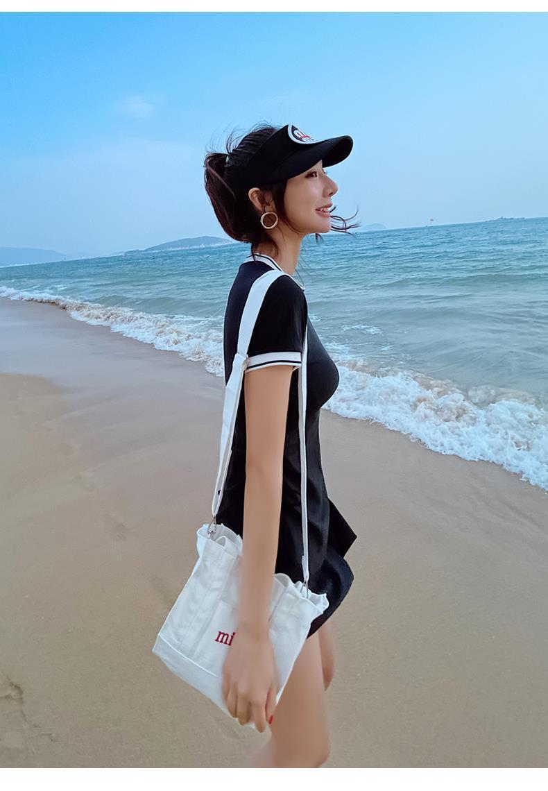 Product Introduction of Swimsuit Women's Hot Spring Belly Covering Slim South Korea Ins Super Fairy Conservative Student Split Sports 2021 New Two-Piece Suit 6