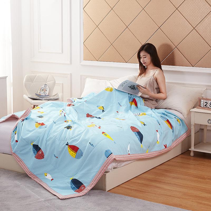 Product Introduction of Factory Direct Supply Summer Blanket Airable Cover Single Double Thin Quilt Gift Quilt Spring and Autumn Duvet Insert Machine Washable Summer Blanket 9