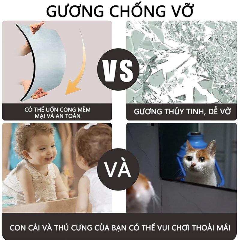 Gương chống vỡ toàn thân treo tường 120cm / 30cm / 20cmsquare, nhãn dán gương acrylic tủ quần áo toàn thân mirro 4