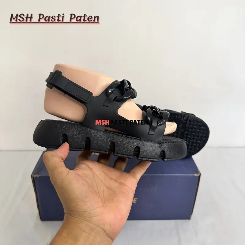 Sandal Gunung Karet kekinian Motif Rantai Wanita Anti Slip Jelly Sendal 6