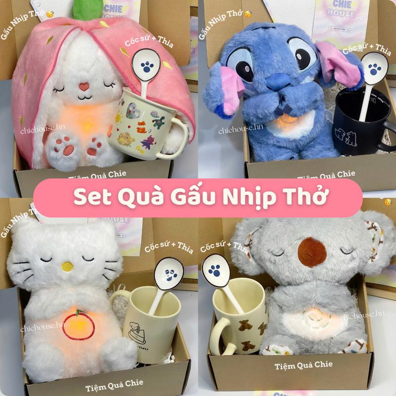 Set Quà Valentine Gấu Thở Koala Mix Cốc Thìa Sứ Quà Giáng Sinh Tặng Người Thân Yêu Bạn Bè