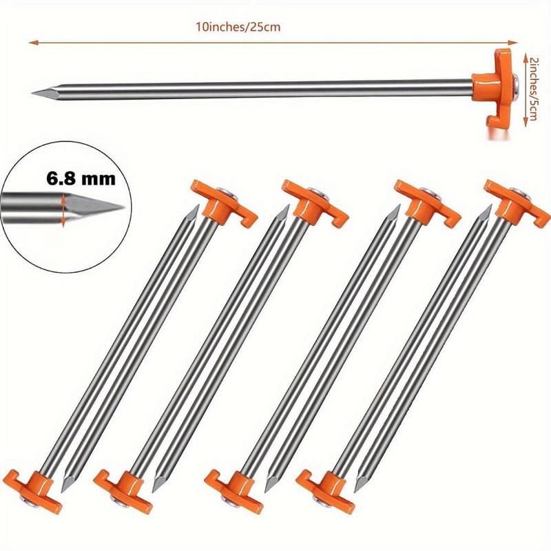 Product Introduction of 10x Tent Stakes 10 inch Easy Installation Tent Pegs for Grassland Lawn Patio 0