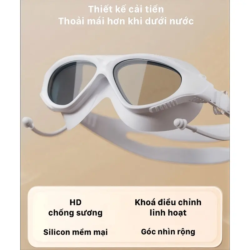 Kính bơi người lớn YUKE YJ8027 Độ nét cao, Chống sương, Chống Tia UV/ Nhập khẩu chính hãng 4