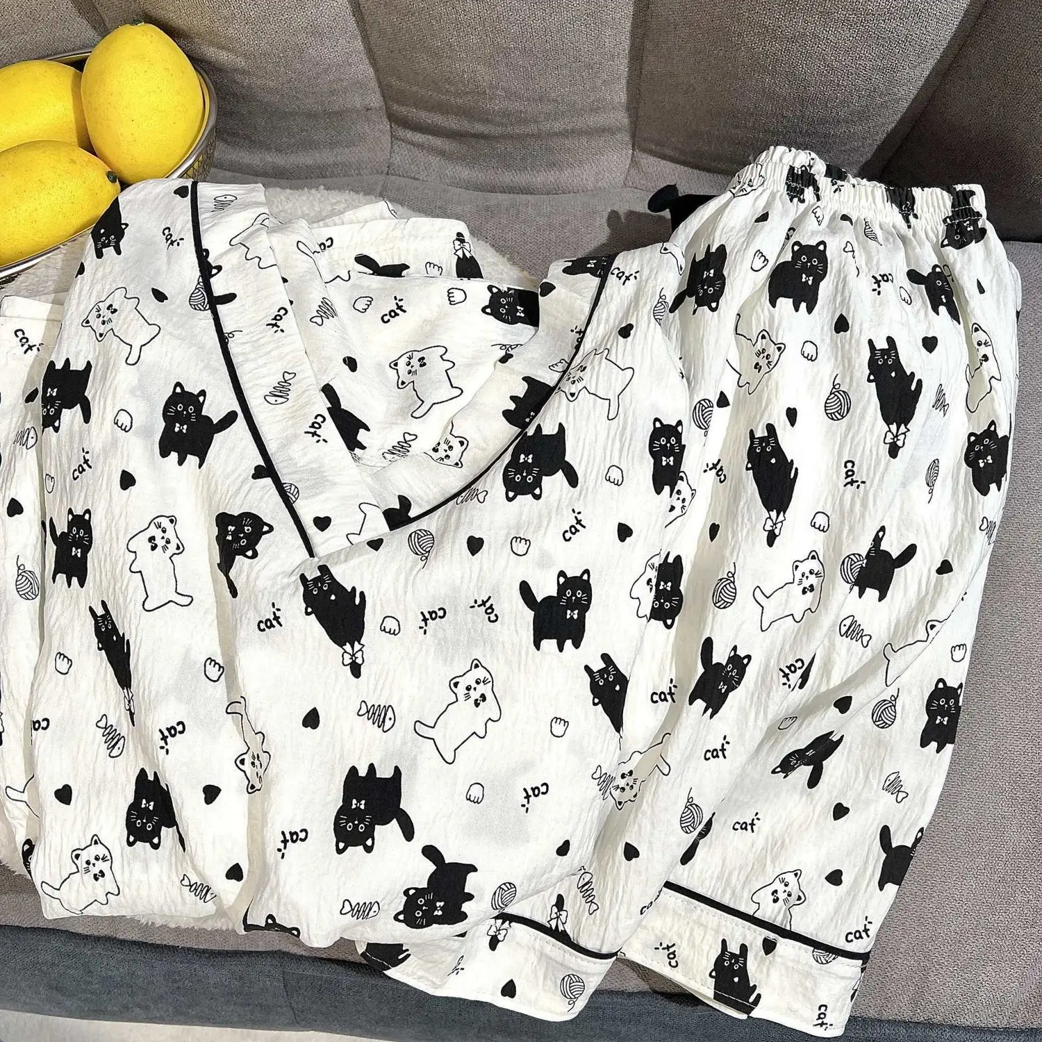 Đồ Mặc Nhà Phong Cách Hàn Quốc, Cotton Đám Mây, Ngọt Ngào Và Dễ Thương, Quần Đùi ngắn Tay Hoạt Hình, Đồ Ngủ Cổ Chữ V, Mỏng, Thích Hợp Cho Mùa Hè, Dành Cho Nữ, Có Thể Mặc Ngoài Trời, Năm 2025