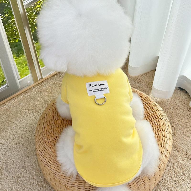 Pet Clothes, 1 Piece Half-high Collar Pullover with Traction Buckle, Easy To Wear Spring New Style Two-legged Clothing for Small Dogs, Cat Clothing 2