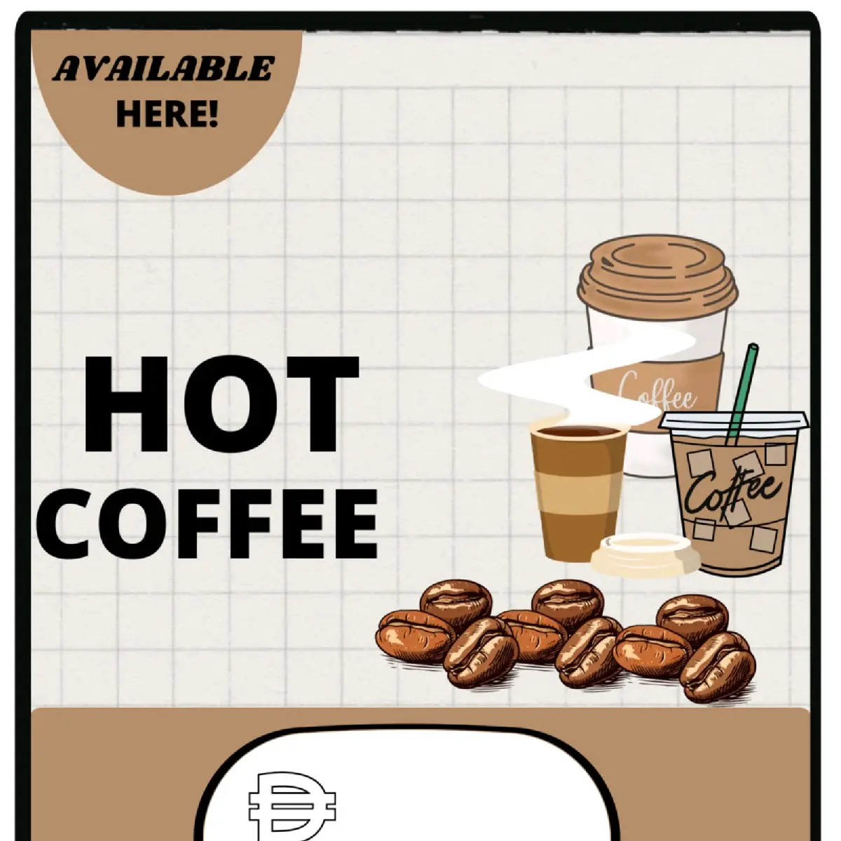 Hot Coffee Available Here Signage A4 Size Laminated - TikTok Shop ...