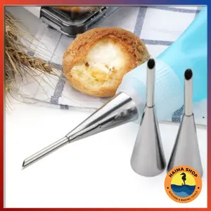 Spuit Filling Cream / Spuit Suntikan Cream Soes Donat / Spuit Filling Puff Pastry / Spuit Pengisi Fla / Spuit Fla Stainless Steel Kue Kitchenware